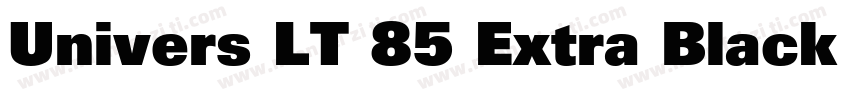 Univers LT 85 Extra Black Oblique字体转换